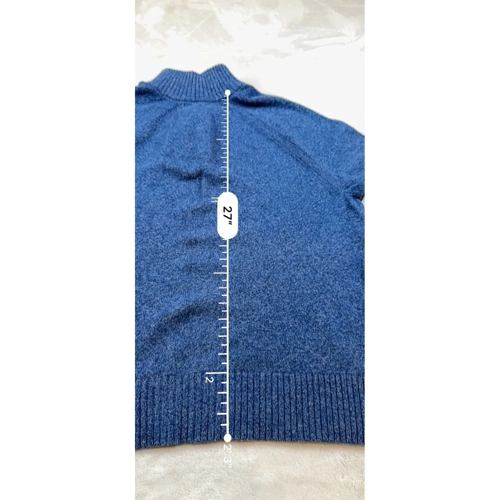 Banana Republic XL Merino Wool Blend Quarter Button‎ Mock Neck Sweater Men's